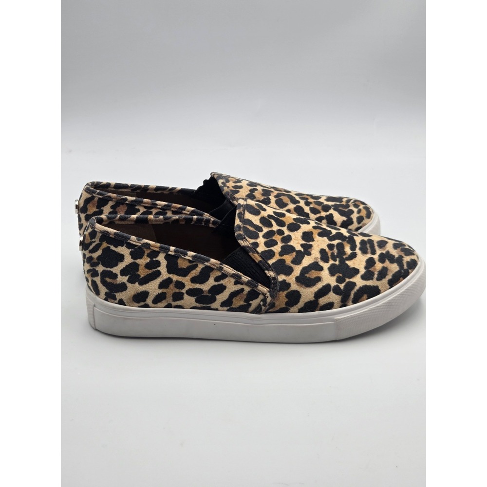 Steve Madden "Gills" Leopard Print Slip-On Sneaker Comfort Flats Women's Sz 7.5M
